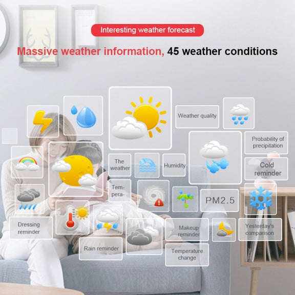 Cloud Weather Time Light Multifunctional Smart Induction Child Wake Up Alarm Clock(Blue)