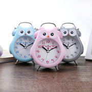 2 PCS Children Creative Cartoon Owl Super Ring Metal Bell Student Alarm Clock(Blue)