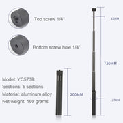 YC573B Extension Rod Stabilizer Dedicated Selfie Extension Rod for Feiyu G5 / SPG / WG2 Gimbal, DJI Osmo Pocket / Pocket 2