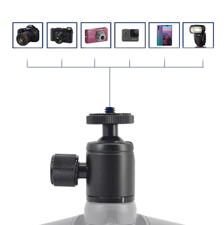 BH-906 Mini Desktop Aluminum Alloy Tripod Mini Ball Head 360 Degree Pan 90 Degree Tilt Tripod