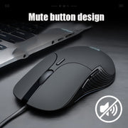 Inphic PB1 Business Office Mute Macro Definition Gaming Wired Mouse, Cable Length: 1.5m, Colour: Matte White Breathing Light