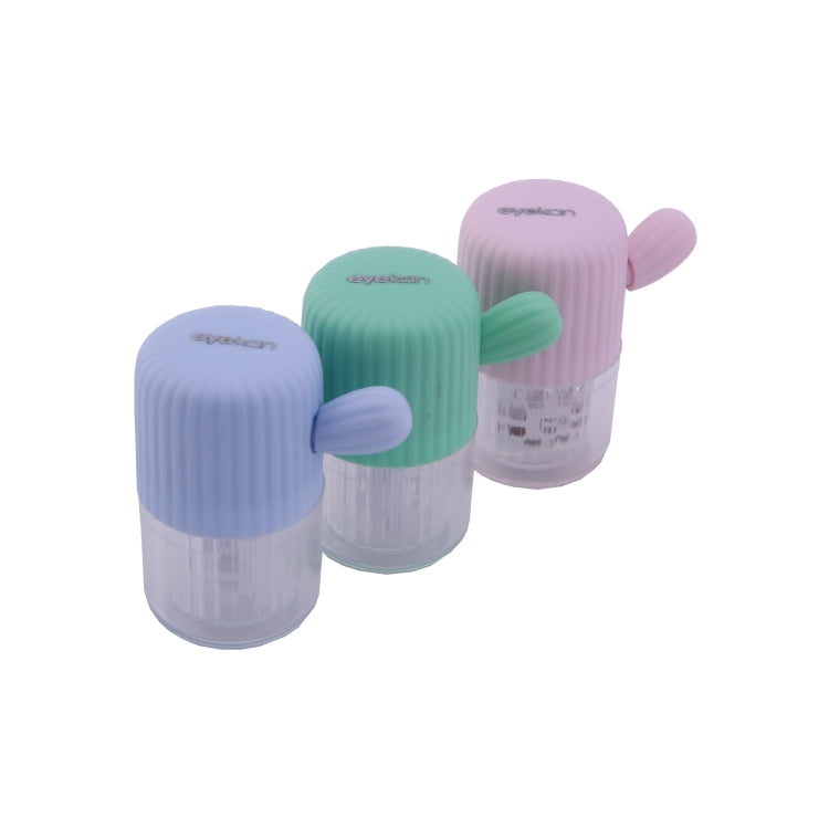 Eyekan HL-830 Manually Hand Pull Rotation Contact Lens Cleaner Washer Cleaning Lenses Case Tool(Pink)