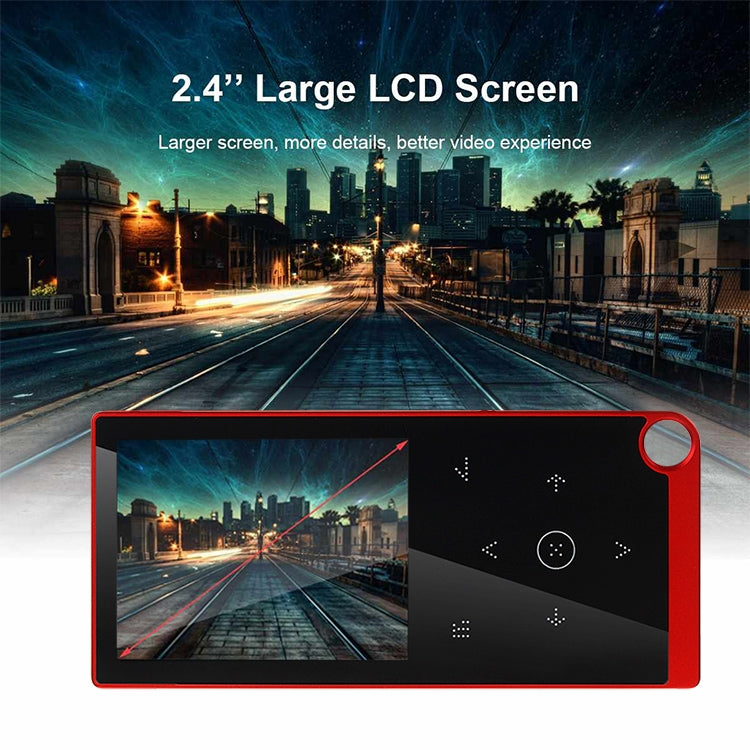 E05 2.4 inch Touch-Button MP4 / MP3 Lossless Music Player, Support E-Book / Alarm Clock / Timer Shutdown, Memory Capacity: 4GB without Bluetooth(Blue)