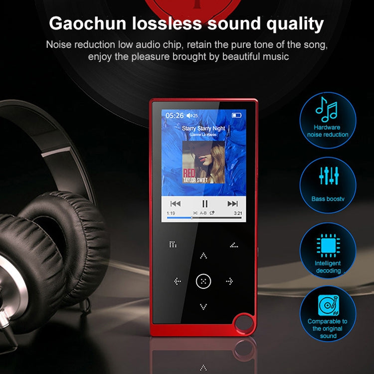 E05 2.4 inch Touch-Button MP4 / MP3 Lossless Music Player, Support E-Book / Alarm Clock / Timer Shutdown, Memory Capacity: 4GB without Bluetooth(Blue)