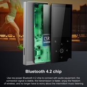 E05 2.4 inch Touch-Button MP4 / MP3 Lossless Music Player, Support E-Book / Alarm Clock / Timer Shutdown, Memory Capacity: 4GB without Bluetooth(Black)