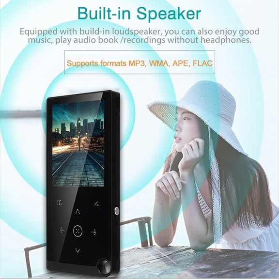 E05 2.4 inch Touch-Button MP4 / MP3 Lossless Music Player, Support E-Book / Alarm Clock / Timer Shutdown, Memory Capacity: 4GB without Bluetooth(Black)