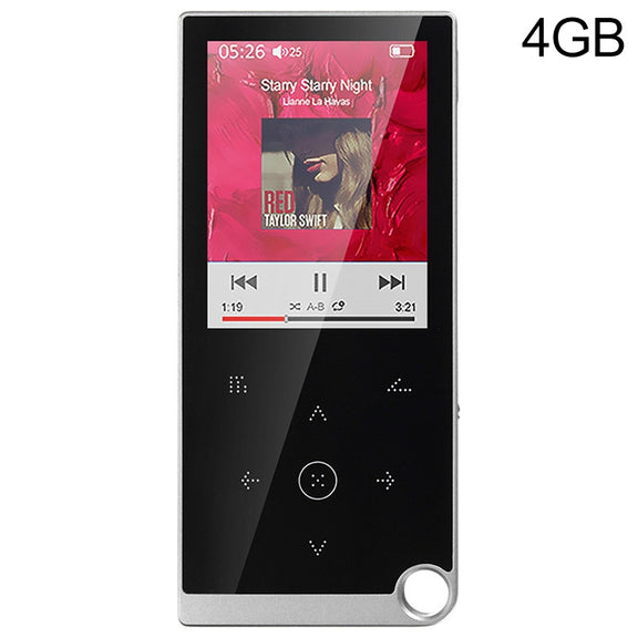 E05 2.4 inch Touch-Button MP4 / MP3 Lossless Music Player, Support E-Book / Alarm Clock / Timer Shutdown, Memory Capacity: 4GB without Bluetooth(Silver Grey)
