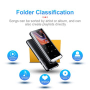 M13 High-Definition Noise Reduction Recorder Music MP4 Player, Support Recording / E-Book / TF Card Without Bluetooth(Black), Capacity: 4GB