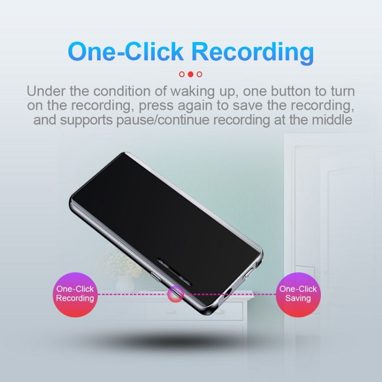 M13 High-Definition Noise Reduction Recorder Music MP4 Player, Support Recording / E-Book / TF Card Without Bluetooth(Black), Capacity: 4GB