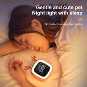 Cartoon Deer Shape Children Snooze Multifunctional USB Rechargeable Student LED Alarm Clock(Orange)