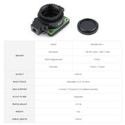 Waveshare Original Raspberry Pi 1.6MP Global Shutter Camera Module(24385)