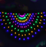 Peacock Lights LED Fishing Net Lights Outdoor Water-resistant String Lights Holiday Decoration Lights, EU Plug(Warm White Light)