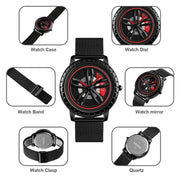 SKMEI 1634 Men Water-resistant Watch Fashion Quartz Watch(White Mesh Belt)