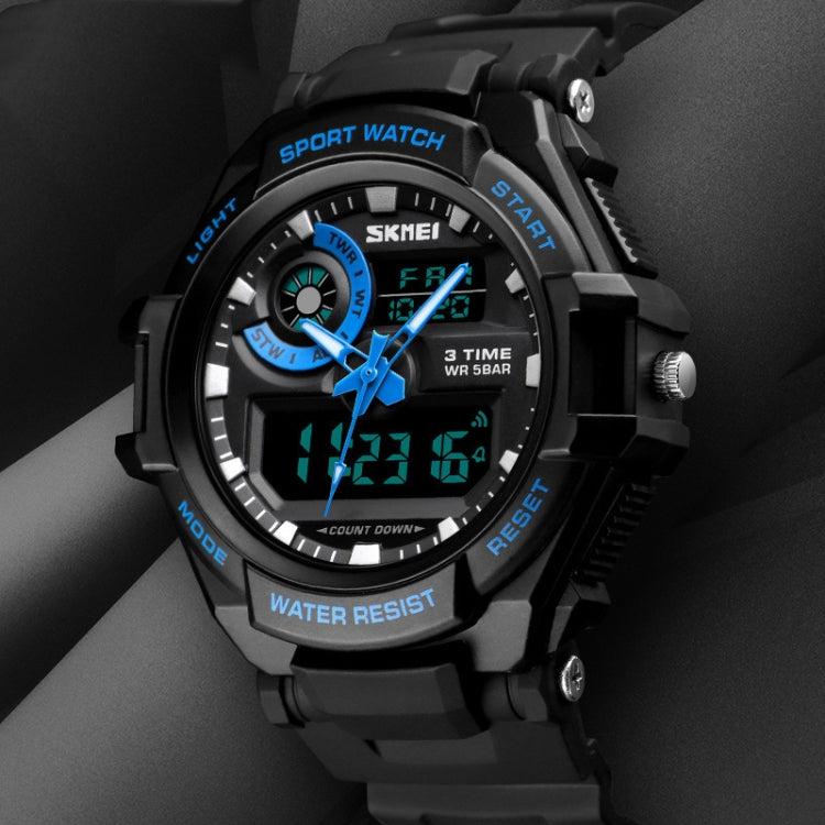 SKMEI 1357 Mens Multifunctional Sports Digital Watch Student Water-resistant Watch(Red)