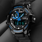SKMEI 1357 Mens Multifunctional Sports Digital Watch Student Water-resistant Watch(Red)
