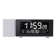 TS-P30 Multifunctional Night Light Alarm Digital Clock with FM Radio & Temperature / Humidity Display & IR Sensor Function(White)