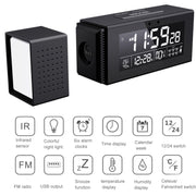 TS-P30 Multifunctional Night Light Alarm Digital Clock with FM Radio & Temperature / Humidity Display & IR Sensor Function(Pink)