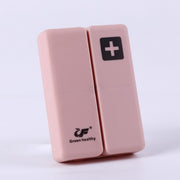 Folding Portable Sealed and Dispensing Small Pill Box(Pink)