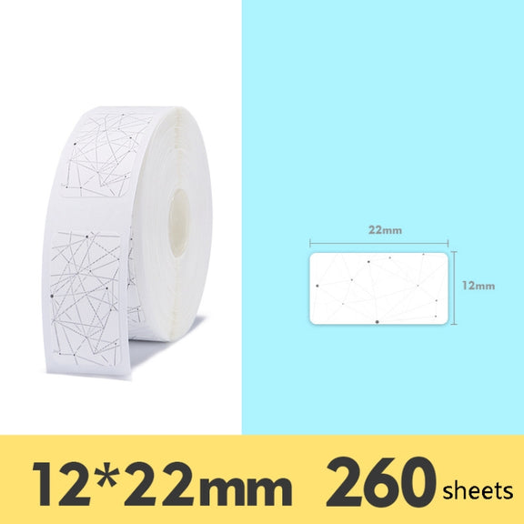 Thermal Label Paper Commodity Price Label Household Label Sticker for NIIMBOT D11(Interest Geometry)