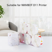 Thermal Label Paper Commodity Price Label Household Label Sticker for NIIMBOT D11(Rainbow Road)