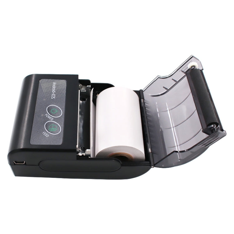 58HB6 Portable Bluetooth Thermal Printer Label Takeaway Receipt Machine, Supports Multi-Language & Symbol/Picture Printing, Model: EU Plug (Spanish)
