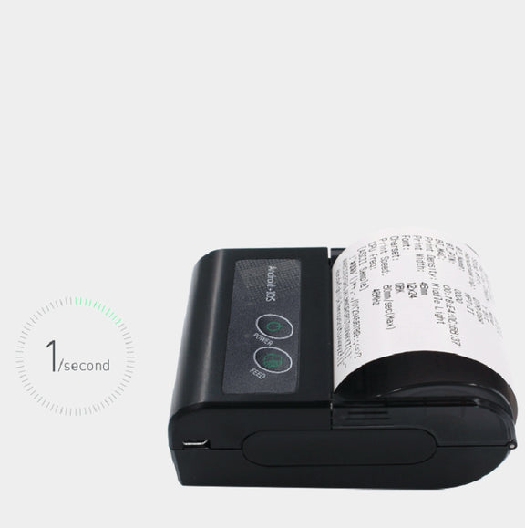 58HB6 Portable Bluetooth Thermal Printer Label Takeaway Receipt Machine, Supports Multi-Language & Symbol/Picture Printing, Model: EU Plug (Spanish)