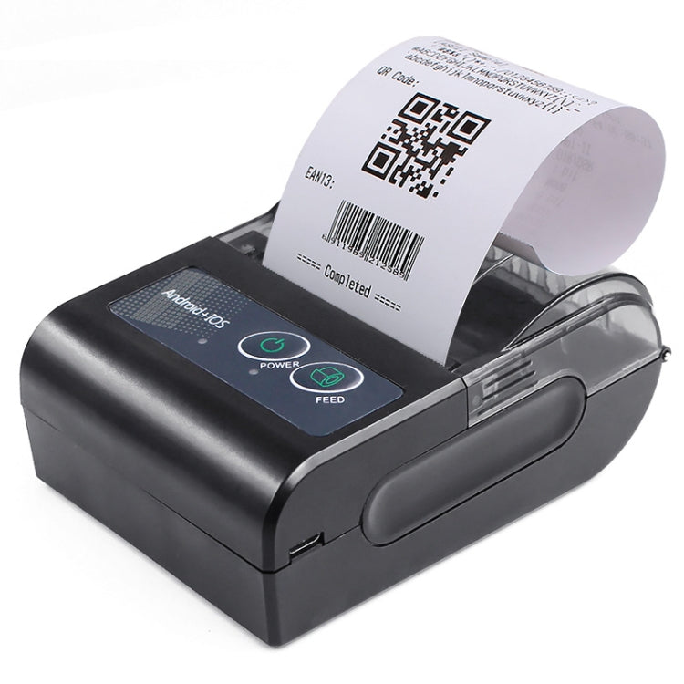 58HB6 Portable Bluetooth Thermal Printer Label Takeaway Receipt Machine, Supports Multi-Language & Symbol/Picture Printing, Model: US Plug (Spanish)