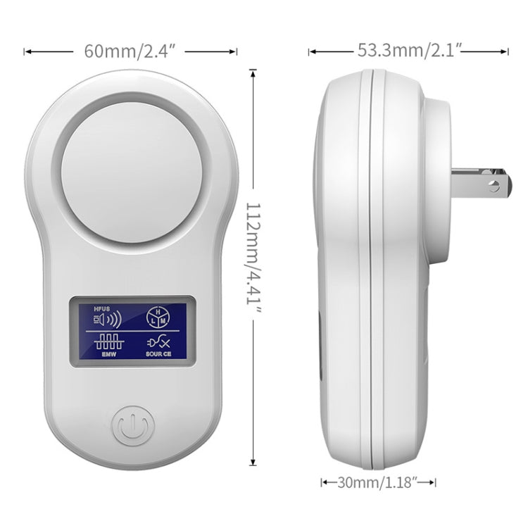 BG-305 Display Ultrasonic Insect Repellent, Product specifications: EU Plug(Black)