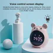 Elf Mouse Alarm Clock Countdown Learning Time Management Student And Child Cartoon Clock(Blue)