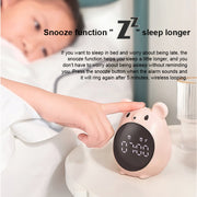 Elf Mouse Alarm Clock Countdown Learning Time Management Student And Child Cartoon Clock(Blue)