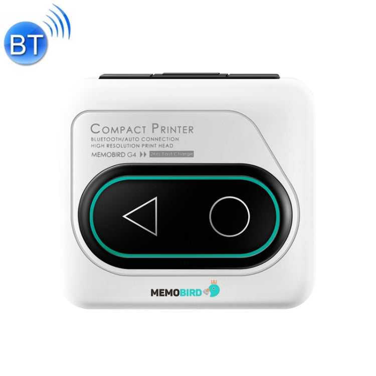 Memobird G4 Handheld Home Student Search Question Graffiti Notes Portable Bluetooth Thermal Printer(Classic White)
