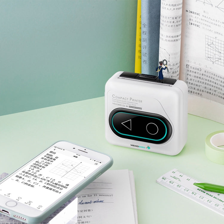 Memobird G4 Handheld Home Student Search Question Graffiti Notes Portable Bluetooth Thermal Printer(Peach Powder)