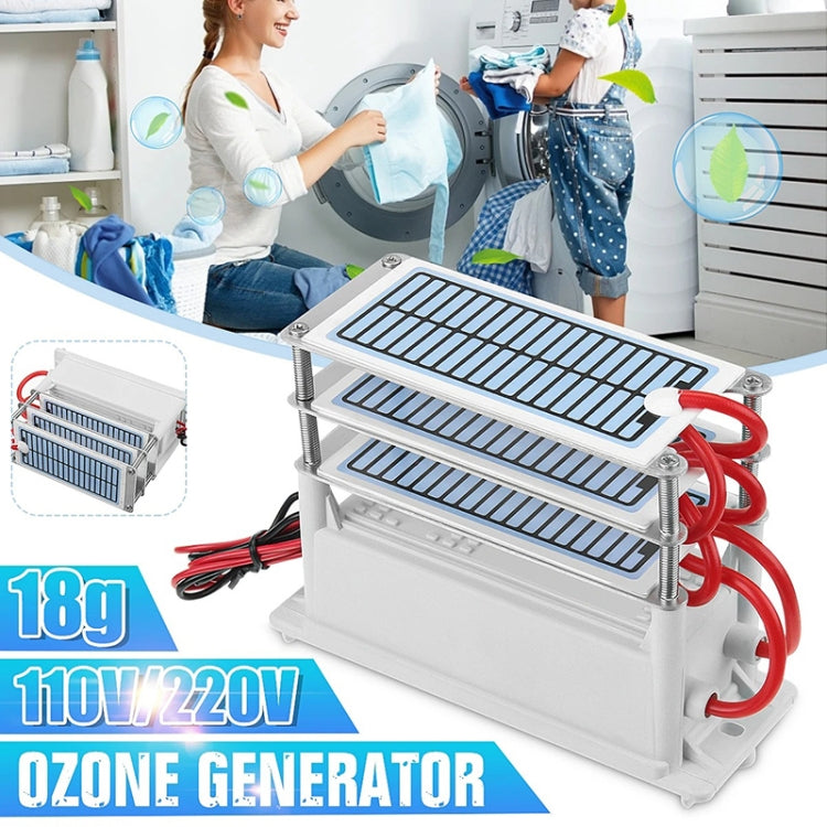 AC 220V AZ-18G-C 18G Integrated Ozone Generator Long-Life Coating Moisture-Proof Ceramic 3-Sheets Air Purifier Sterilizing Active Oxygen Purifier