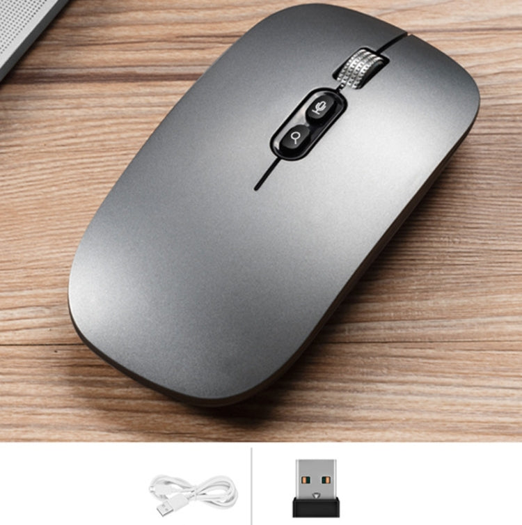 M103 1600DPI 5 Keys 2.4G Wireless Mouse Charging Ai Intelligent Voice Office Mouse, Support 28 Languages(Gray)