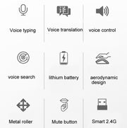 M103 1600DPI 5 Keys 2.4G Wireless Mouse Charging Ai Intelligent Voice Office Mouse, Support 28 Languages(Black)