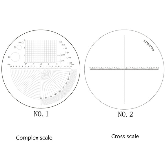 8 LED Lights 3 Groups Of Optical Glass HD With Scale 10 Times Magnifying Glass, Specification: Complex Scale Board