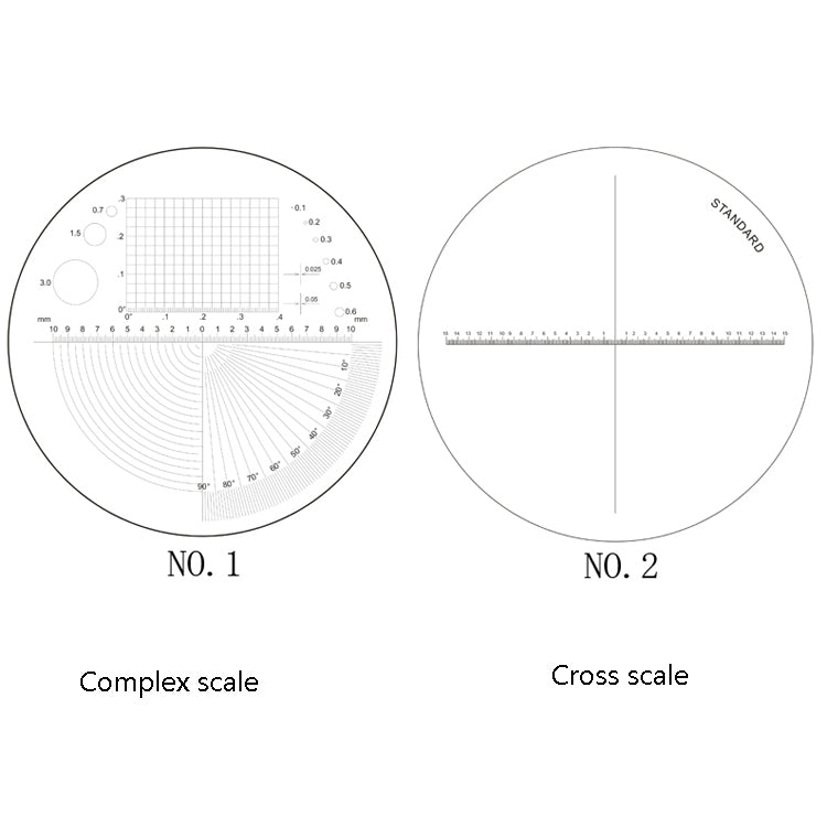 8 LED Lights 3 Groups Of Optical Glass HD With Scale 10 Times Magnifying Glass, Specification: Complex Scale Board