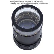 8 LED Lights 3 Groups Of Optical Glass HD With Scale 10 Times Magnifying Glass, Specification: Complex Scale Board