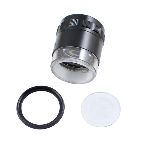 8 LED Lights 3 Groups Of Optical Glass HD With Scale 10 Times Magnifying Glass, Specification: Complex Scale Board