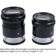 8 LED Lights 3 Groups Of Optical Glass HD With Scale 10 Times Magnifying Glass, Specification: Complex Scale Board