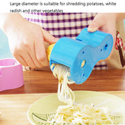 2 PCS Multifunctional Spiral Double-Headed Grater With Sharpener Kitchen Gadgets(Black)