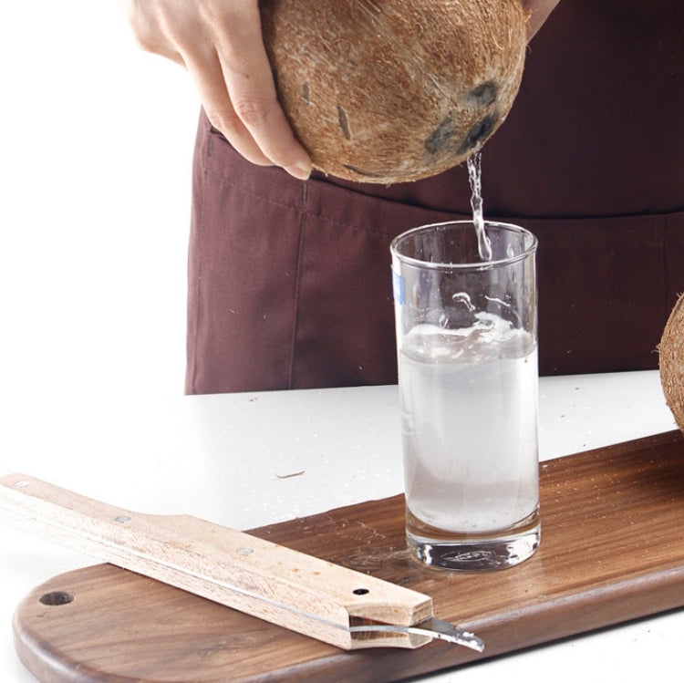 Multifunctional Stainless Steel Coconut Shell Opener With Wooden Handle Coconut Meat Knife Kitchen Gadgets, Specification: Knock Coconut Knife