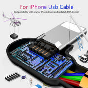 MCDODO 2A USB to 8 Pin Fast Charging Data Cable, Length:1.2m(Black)