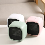 Home Desktop Mini Portable PTC Dumping Power-off Heater, Specification:US Plug(Green)