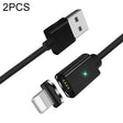 2 PCS ESSAGER Smartphone Fast Charging and Data Transmission Magnetic Cable with 8 Pin Magnetic Head, Cable Length: 2m(Black) - Charging Cable & Head by PMC TechLife | Online Shopping South Africa | PMC TechLife | Buy Now Pay Later Mobicred