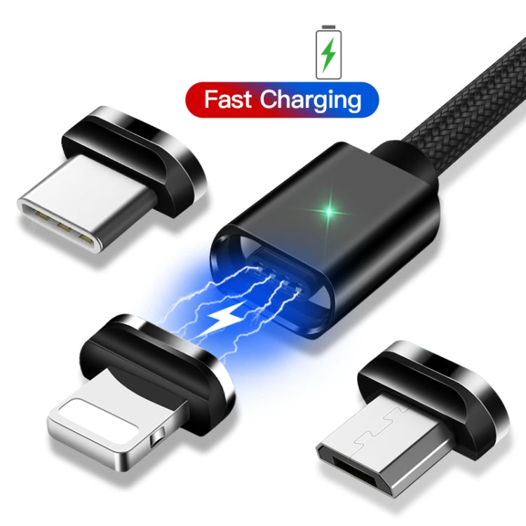 2 PCS ESSAGER Smartphone Fast Charging and Data Transmission Magnetic Cable with Micro USB Magnetic Head, Cable Length: 2m(Black)