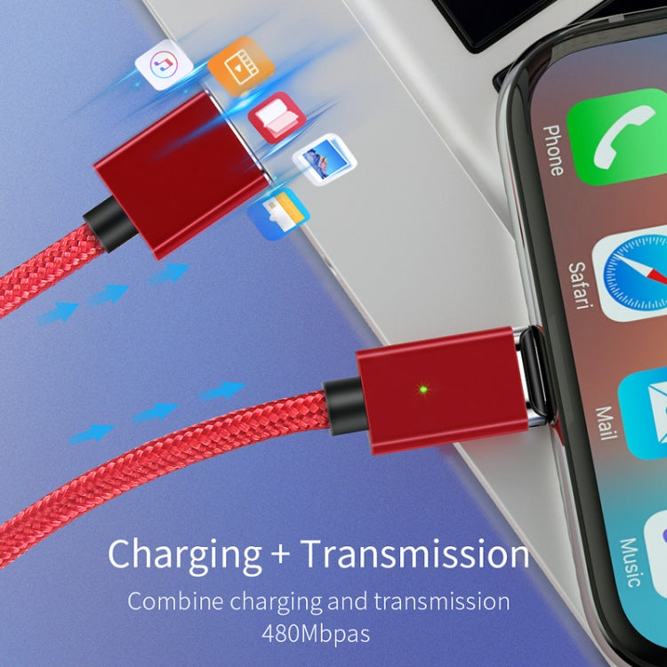 2 PCS ESSAGER Smartphone Fast Charging and Data Transmission Magnetic Cable with Micro USB Magnetic Head, Cable Length: 2m(Black)