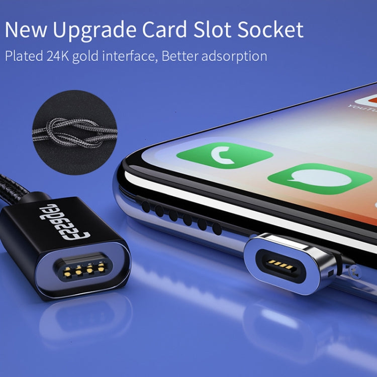 2 PCS ESSAGER Smartphone Fast Charging and Data Transmission Magnetic Cable with Micro USB Magnetic Head, Cable Length: 2m(Black)