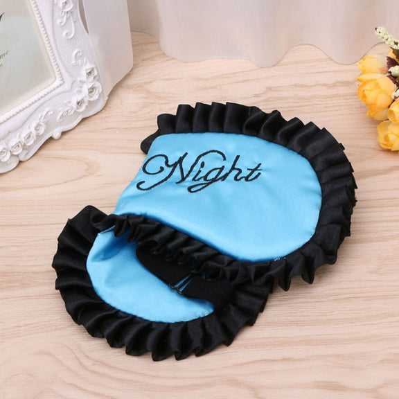 Comfortable Imitation Silk Satin Personalized Travel Sleep Mask Eye Cover(Pink)