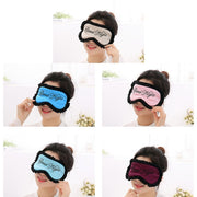 Comfortable Imitation Silk Satin Personalized Travel Sleep Mask Eye Cover(Pink)